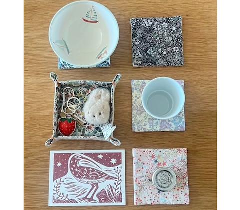 Liberty Teacoaster set with basket