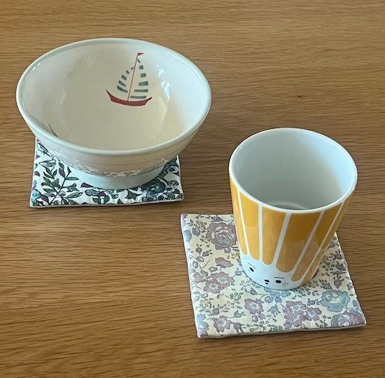 Liberty Teacoaster set with basket