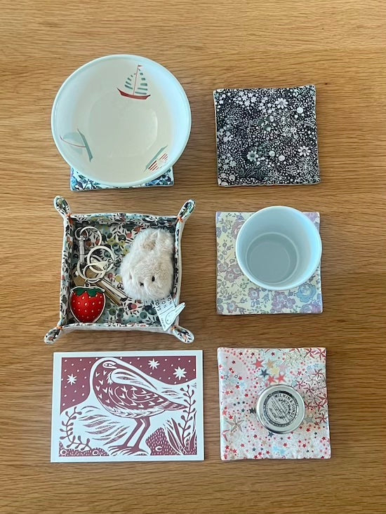 Liberty Teacoaster set with basket